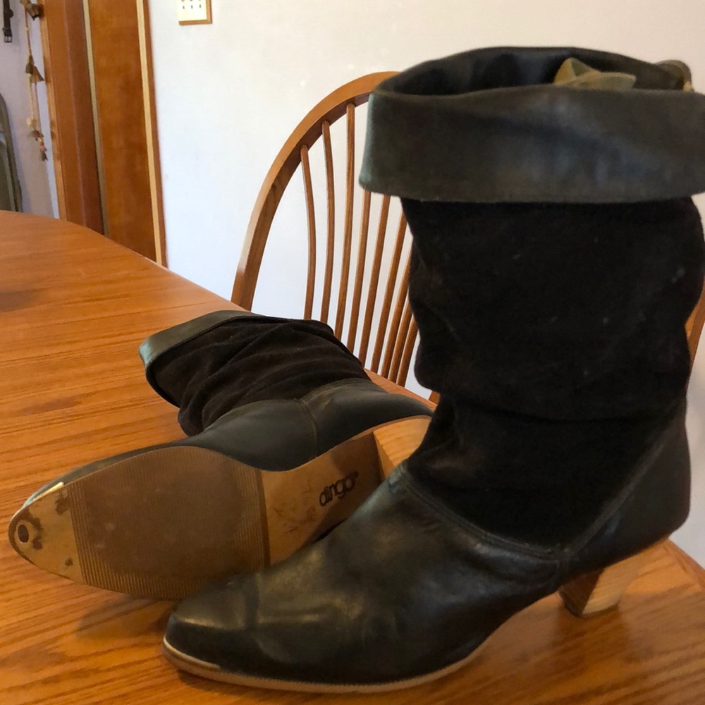 Vintage Dingo Suede Slouch Boots